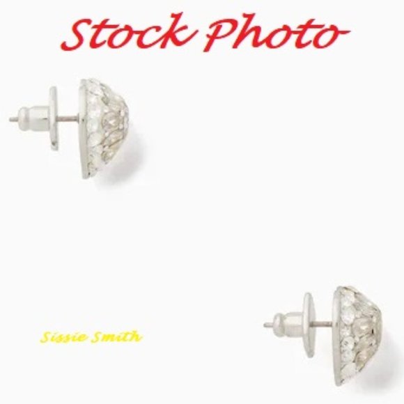 ♠️ Kate Spade ♠️ Sparkly Heart Clay Pave Studs - Picture 7 of 8